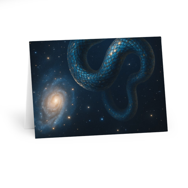 Celestial Serpent Dance - Greeting Cards (5 Pack)