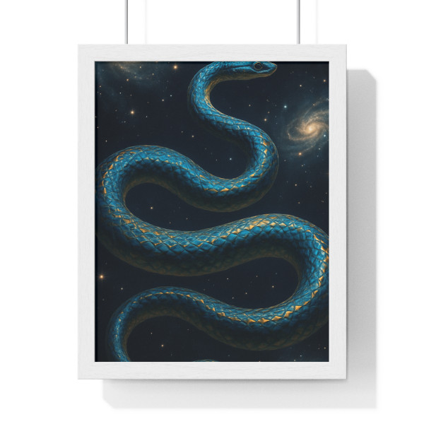 Celestial Serpent Dance - Vertical Framed Poster