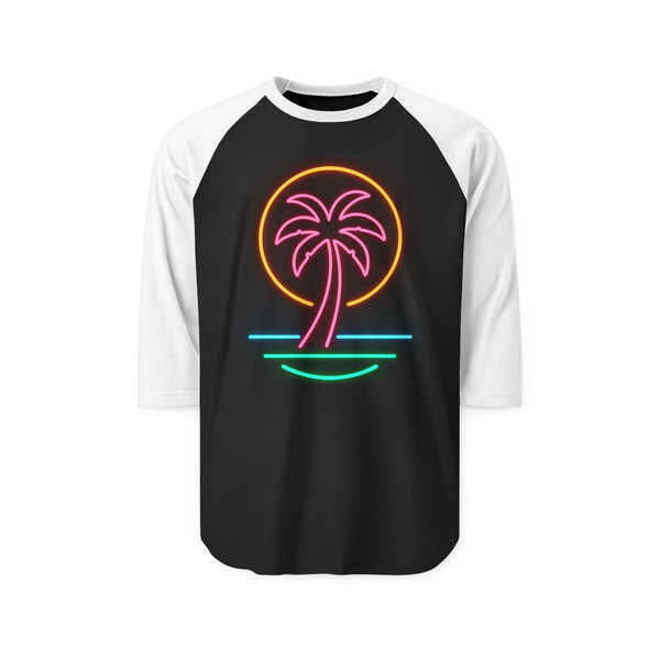 Neon Paradise - Unisex Three-Quarter Sleeve Raglan Shirt