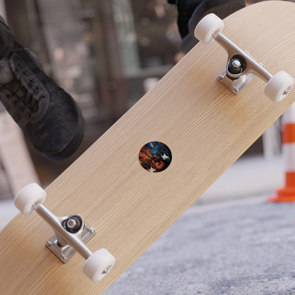 Rhythm of Joy - Transparent Outdoor Stickers, Round, 1pcs