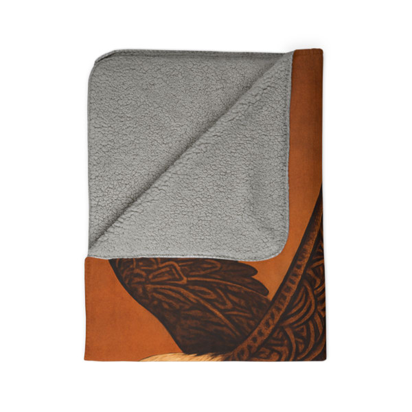 Sacred Eagle Flight - Fleece Sherpa Blanket