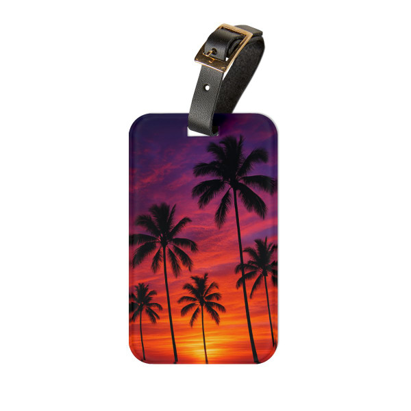 Electric Sunset Vibes - Luggage Tag