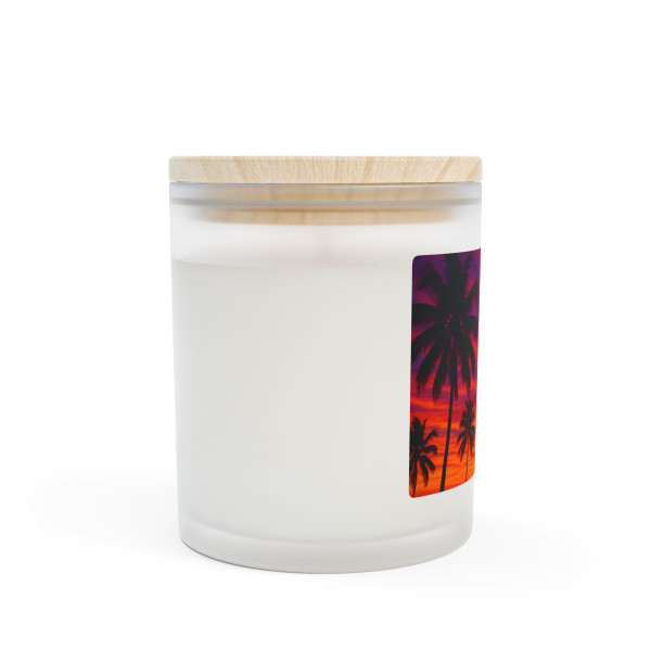 Electric Sunset Vibes - Frosted Glass Candle, 11oz