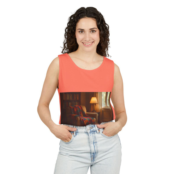 Whimsical Reading Retreat - Unisex Garment-Dyed Tank Top