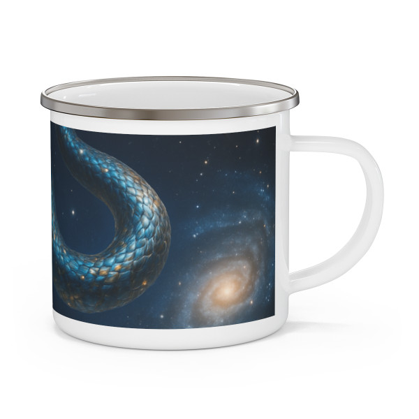 Celestial Serpent Dance - Enamel Camping Mug
