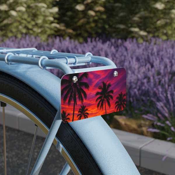 Electric Sunset Vibes - Mini License Plate