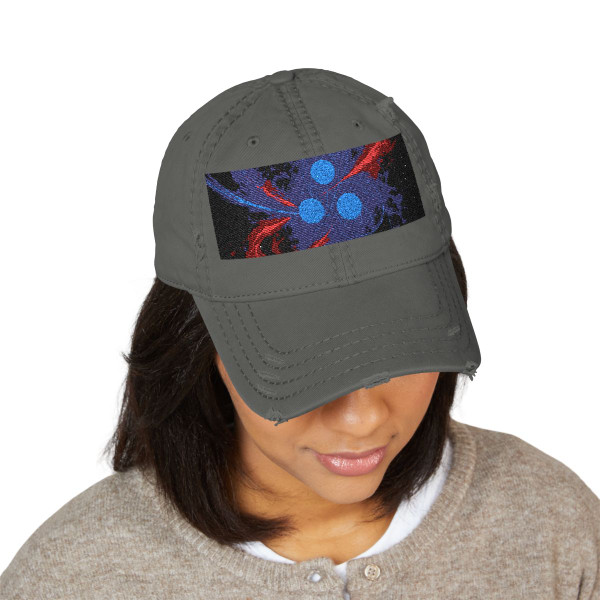 Quantum Pulse - Distressed Dad Hat (Embroidery)