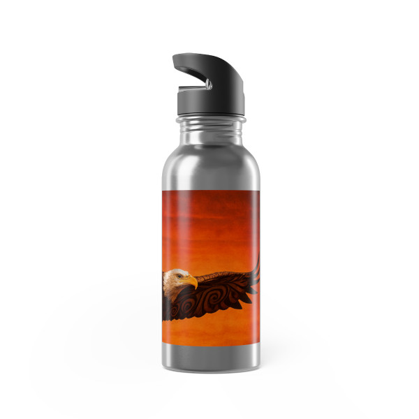 Sacred Eagle Flight - Stainless Steel Water Bottle With Straw, 20oz