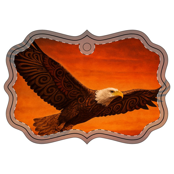 Sacred Eagle Flight - Acrylic Ornament (Multi-depth)
