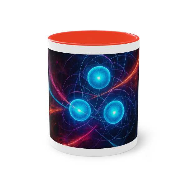 Quantum Pulse - Two-Tone Coffee Mug, 11oz