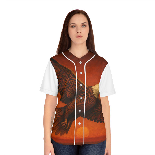 Sacred Eagle Flight - Women's Baseball Jersey (AOP)