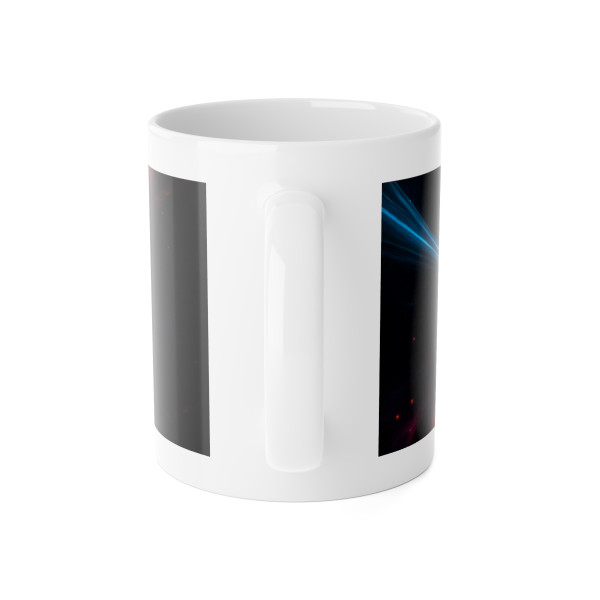 Quantum Pulse - White Ceramic Mug, 11oz