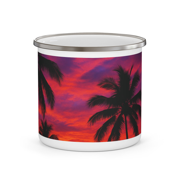 Electric Sunset Vibes - Enamel Camping Mug