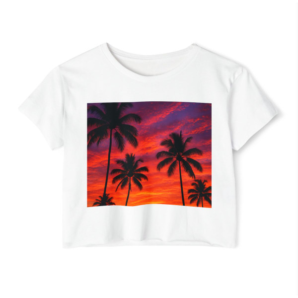 Electric Sunset Vibes - Women's Festival Crop Top
