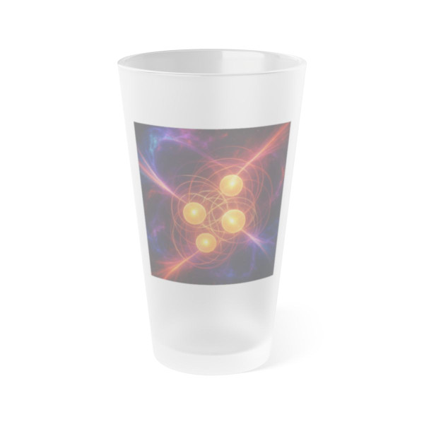 Quantum Pulse - Frosted Pint Glass, 16oz