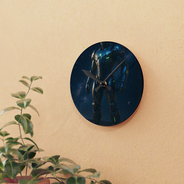 Galactic Guardian Bot - Acrylic Wall Clock