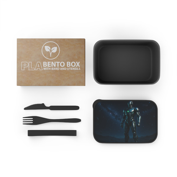 Galactic Guardian Bot - PLA Bento Box with Band and Utensils