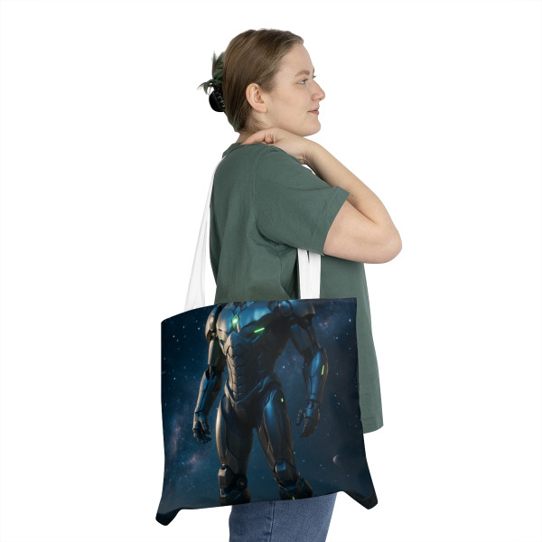 Galactic Guardian Bot - Shoulder Tote Bag (AOP)