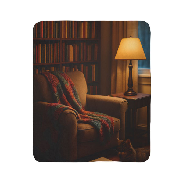 Whimsical Reading Retreat - Fleece Sherpa Blanket