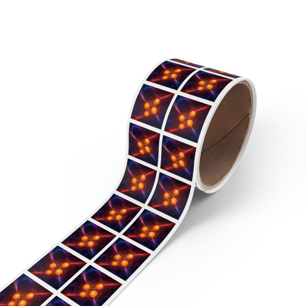 Quantum Pulse - Square Sticker Label Rolls