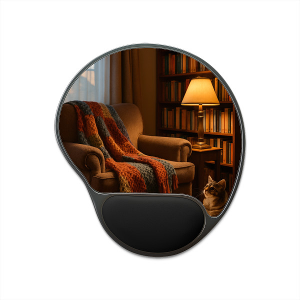 Whimsical Reading Retreat - Mouse Pad With Wrist Rest