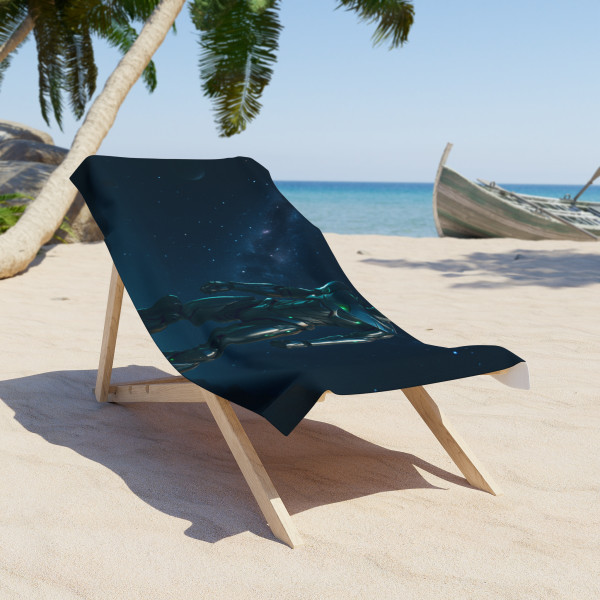 Galactic Guardian Bot - Beach Towel