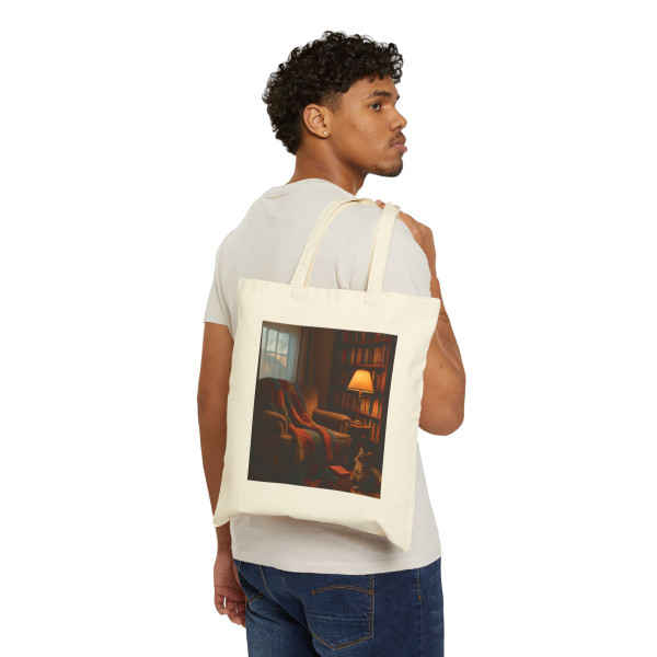 Whimsical Reading Retreat - Cotton Canvas Tote Bag