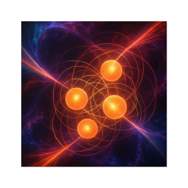 Quantum Pulse - Laminate Stickers, Square