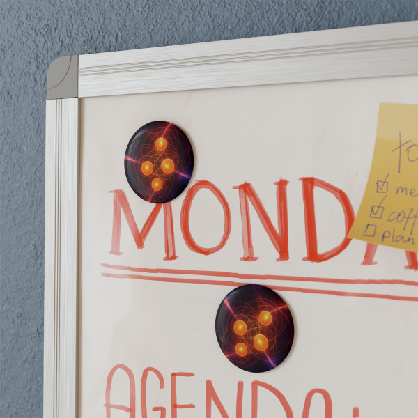 Quantum Pulse - Button Magnet, Round (1 & 10 pcs)