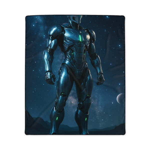 Galactic Guardian Bot - Polyester Blanket