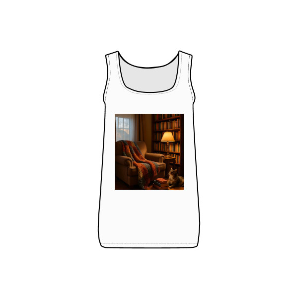 Whimsical Reading Retreat - Women's Micro Ribbed Tank