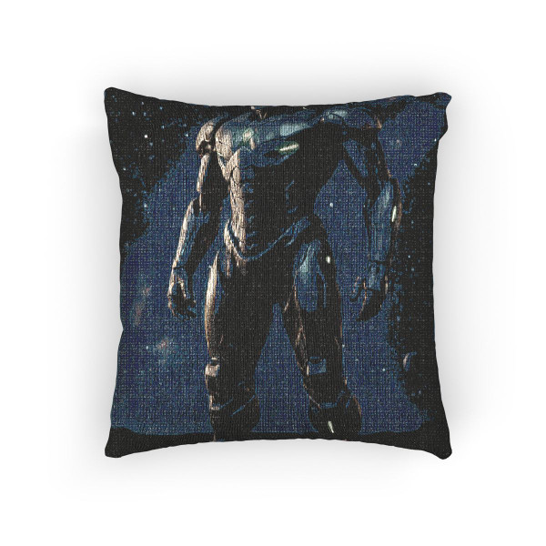 Galactic Guardian Bot - Woven Pillow