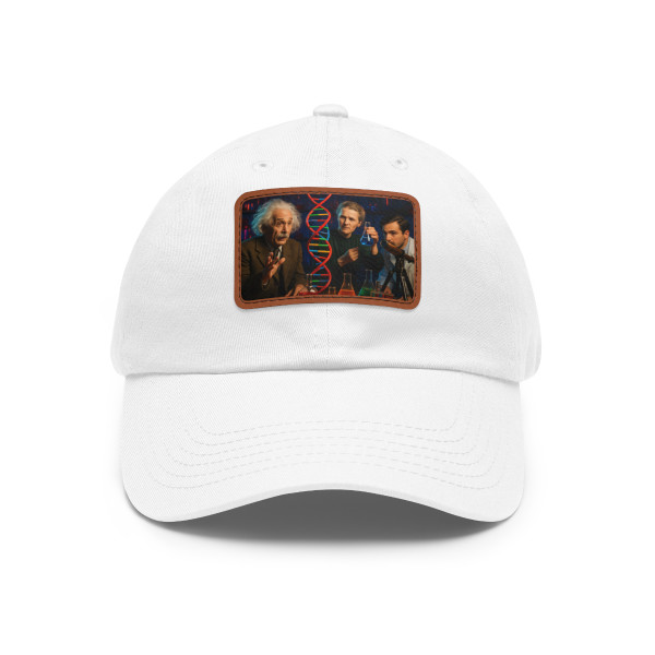 Curiosity in Motion - Dad Hat with Leather Patch (Rectangle)