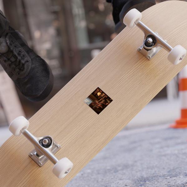 Whimsical Reading Retreat - Transparent Outdoor Stickers, Square, 1pc