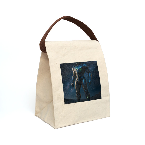 Galactic Guardian Bot - Canvas Lunch Bag With Strap