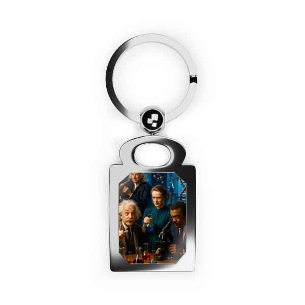Curiosity in Motion - Rectangle Photo Keyring