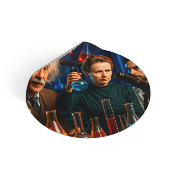 Curiosity in Motion - Round Vinyl Stickers