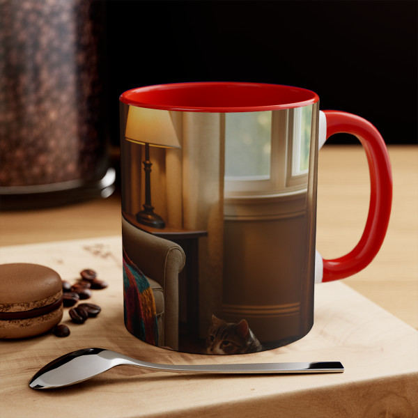 Whimsical Reading Retreat - Colorful Accent Mugs, 11oz