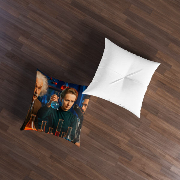 Curiosity in Motion - Tufted Floor Pillow, Square