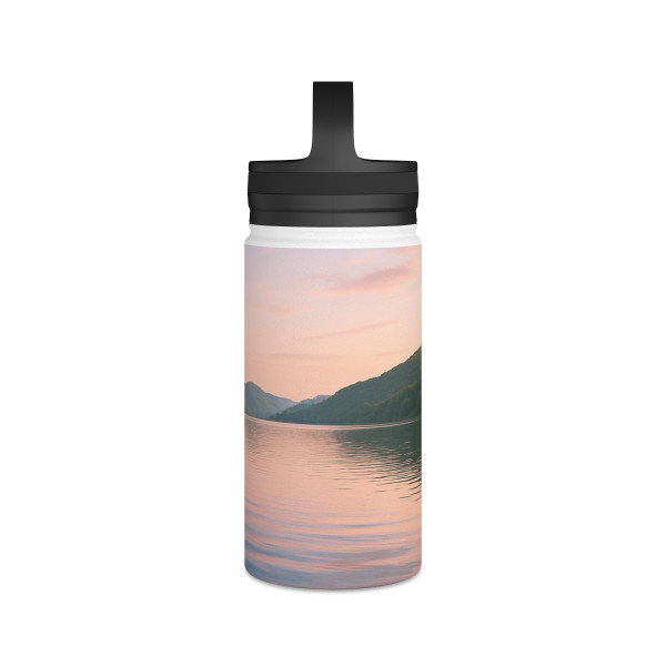 Whispers of Harmony - Stainless Steel Water Bottle, Handle Lid