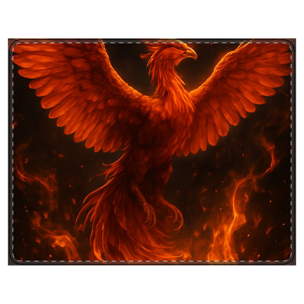 Eternal Flame Ascent - PU Leather Mouse Mat