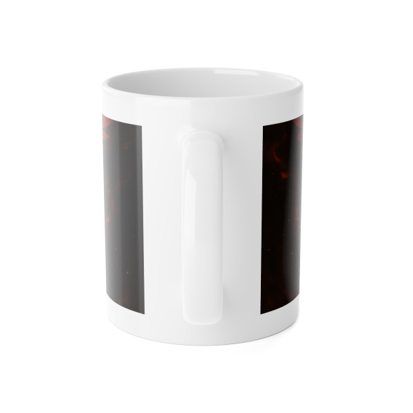 Eternal Flame Ascent - White Ceramic Mug, 11oz