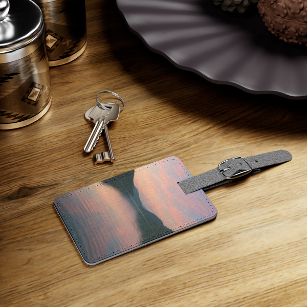 Whispers of Harmony - Saffiano Polyester Luggage Tag, Rectangle