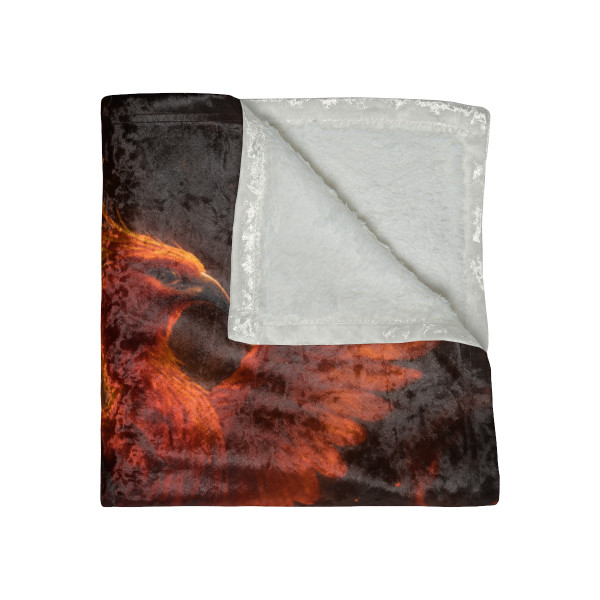 Eternal Flame Ascent - Crushed Velvet Blanket