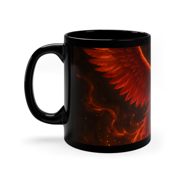 Eternal Flame Ascent - Black Coffee Mug, 11oz