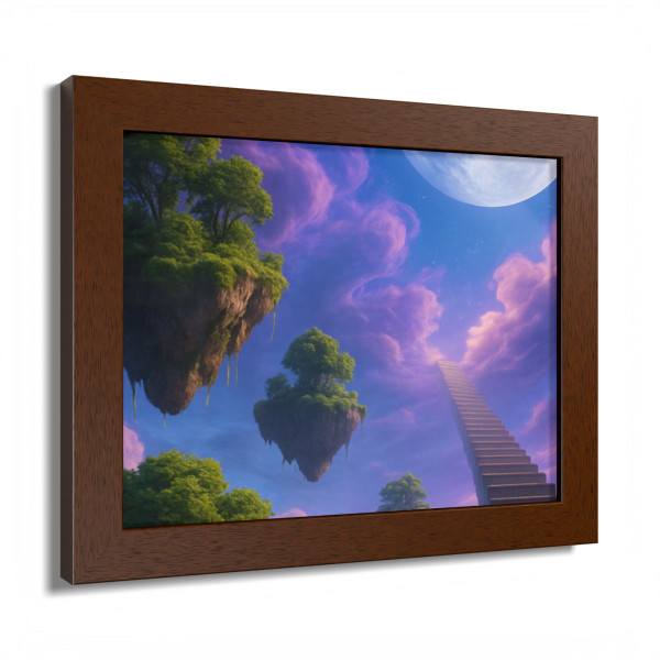 Ethereal Dreamscape - Framed Poster, Multi-Color