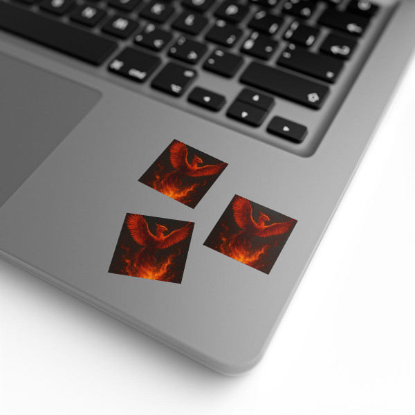 Eternal Flame Ascent - Square Sticker Label Rolls