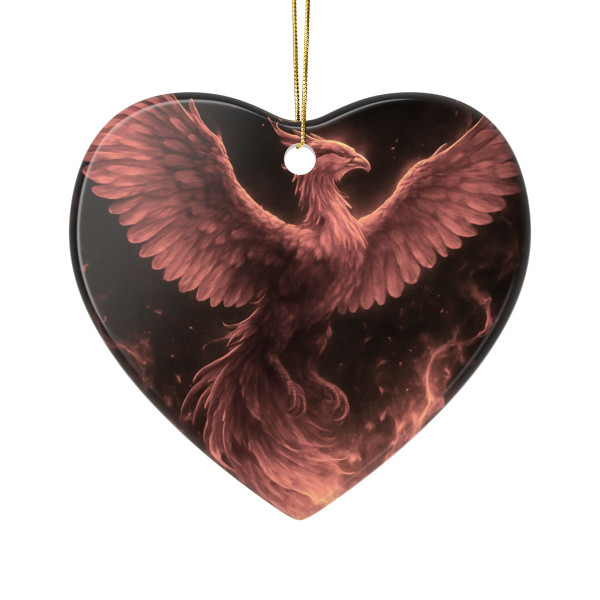 Eternal Flame Ascent - Ceramic Ornaments, 1-Side Print