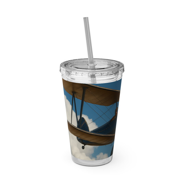 Skyward Soar - Sunsplash Tumbler with Straw, 16oz