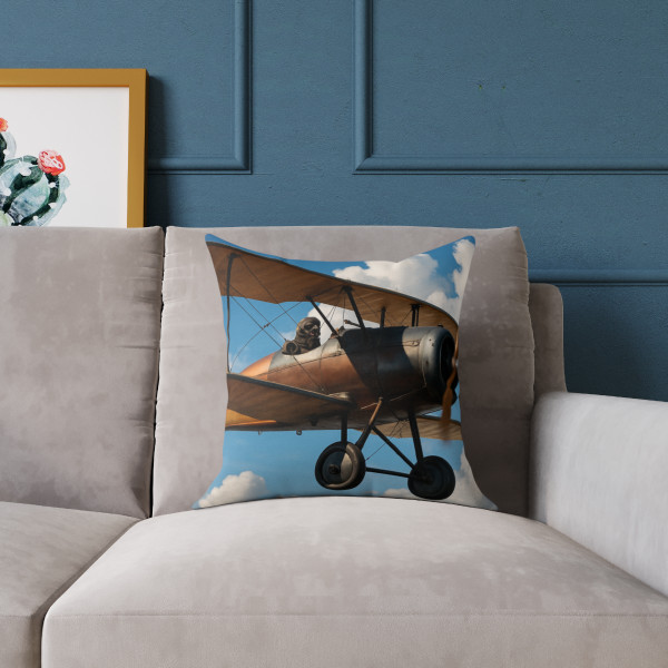 Skyward Soar - Square Poly Canvas Pillow